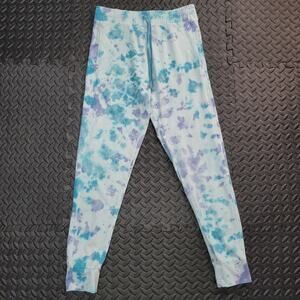 Victoria’s Secret PINK Tie Dye Jogger Pants Medium Blue Purple Lounge Sweatpants